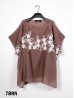 Stitched Flower Design Fashion Flowy Top